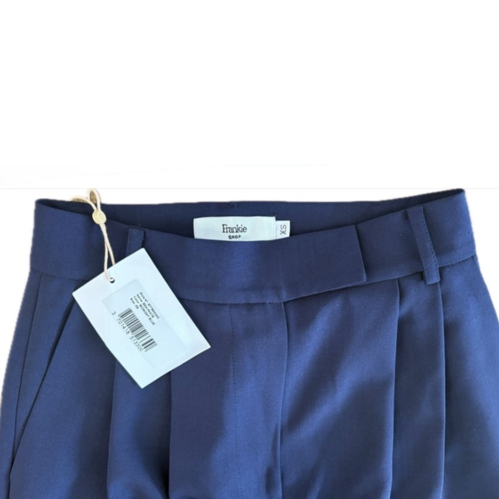 The Frankie Shop Pleated Bea Pants XS Midnight Blue NWT - Picture 9 of 11